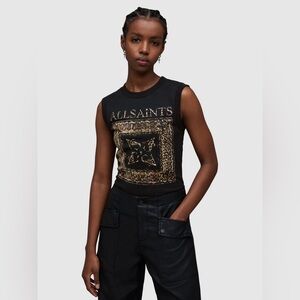 ALLSAINTS Leana Imogen Tank in Black. - size 4